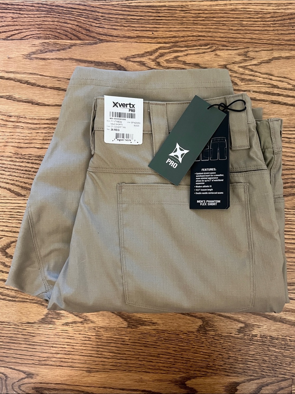 Vertex Pro Tactical Men’s Cargo Shorts - Tan